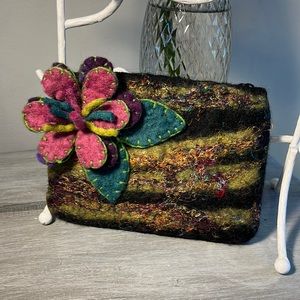 Rising Tide Anthropologie Felted Little Bag Pouch